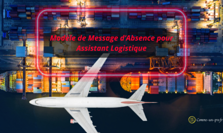 Șablon de mesaj de absență: Logistică