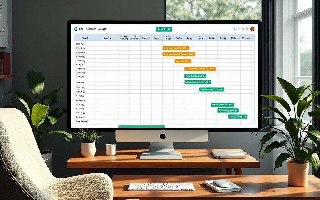 Diagramme de Gantt sur Excel